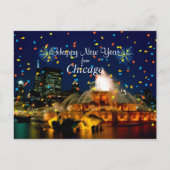 Cartes Pour Fêtes Annuelles Bonne année à Chicago (Devant)