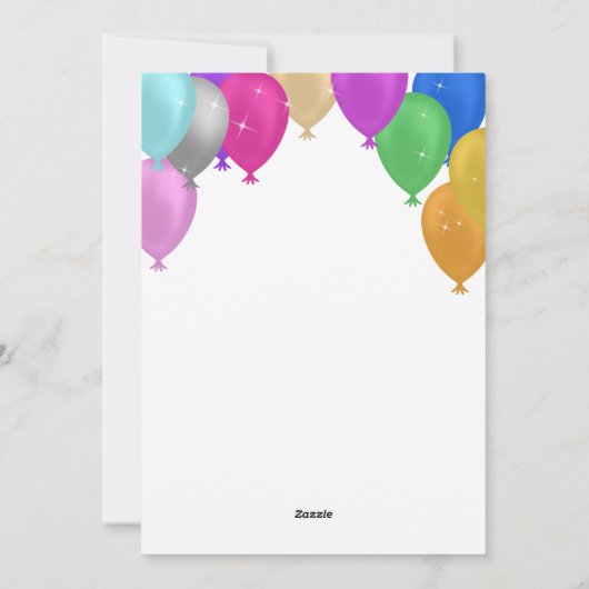 Cartes Pour Fêtes Annuelles Bonne année Ballons Entreprise (Dos)