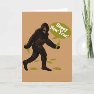 Cartes Pour Fêtes Annuelles Bonne année Bigfoot