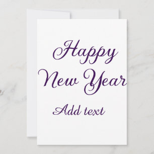 Cartes Pour Fêtes Annuelles Bonne année calligraphie violette simple minimale 