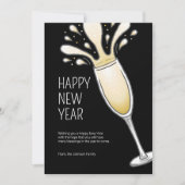 Cartes Pour Fêtes Annuelles Bonne année Champagne (Devant)