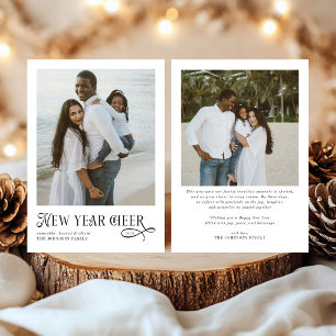 Cartes Pour Fêtes Annuelles Bonne Année Cheer Modern Family 2 Collage de Photo