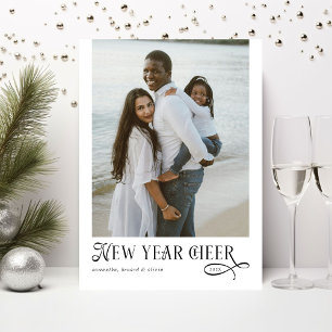 Cartes Pour Fêtes Annuelles Bonne Année Cheer Modern Family 4 Collage de Photo