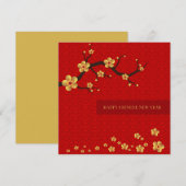 Cartes Pour Fêtes Annuelles Bonne année chinoise (Devant / Derrière)