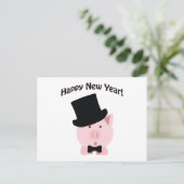 Cartes Pour Fêtes Annuelles Bonne année ! Cochon élégant (Debout devant)