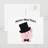 Cartes Pour Fêtes Annuelles Bonne année ! Cochon élégant (Devant / Derrière)