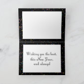 Cartes Pour Fêtes Annuelles Bonne année Conception de texte (Intérieur)