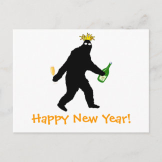 Cartes Pour Fêtes Annuelles Bonne année de Bigfoot !