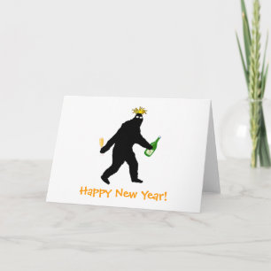 Cartes Pour Fêtes Annuelles Bonne année de Bigfoot !