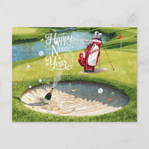 Cartes Pour Fêtes Annuelles Bonne année de golf pour golfeur