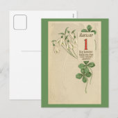 Cartes Pour Fêtes Annuelles Bonne année de Jugendstil d'Allemand (Devant / Derrière)