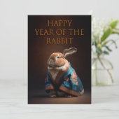 Cartes Pour Fêtes Annuelles Bonne année du lapin (Debout devant)