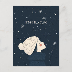 Cartes Pour Fêtes Annuelles Bonne année enfant Sillhouette