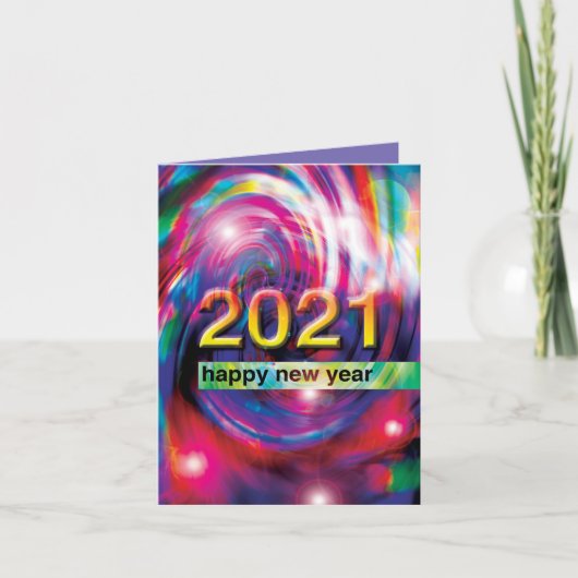 Cartes Pour Fêtes Annuelles Bonne année (feux d'artifice) (Devant)