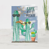 Cartes Pour Fêtes Annuelles Bonne année Funny Sud-Ouest Saguaro Cactus (Devant)