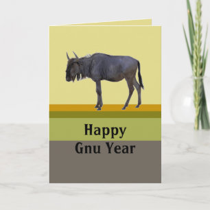 Cartes Pour Fêtes Annuelles Bonne année Gnu