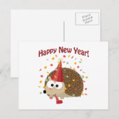 Cartes Pour Fêtes Annuelles Bonne année ! Hérisson (Devant / Derrière)