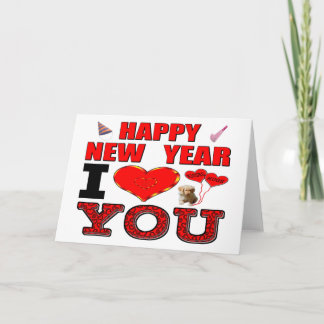 Cartes Pour Fêtes Annuelles Bonne Année Je T'Aime