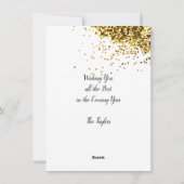 Cartes Pour Fêtes Annuelles Bonne année moderne élégante (Dos)