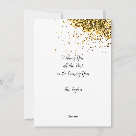 Cartes Pour Fêtes Annuelles Bonne année moderne élégante (Dos)