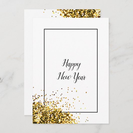 Cartes Pour Fêtes Annuelles Bonne année moderne élégante (Devant / Derrière)