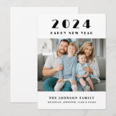 Cartes Pour Fêtes Annuelles Bonne année photo (Devant / Derrière)