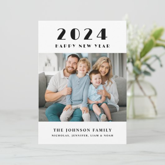 Cartes Pour Fêtes Annuelles Bonne année photo (Debout devant)