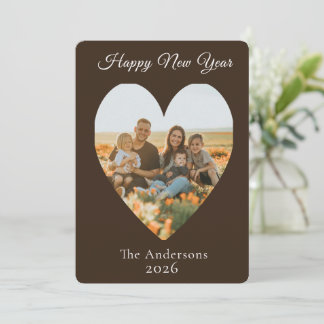 Cartes Pour Fêtes Annuelles Bonne année Photo Cœur