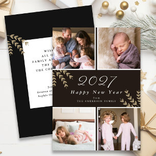 Cartes Pour Fêtes Annuelles Bonne année Photo Collage