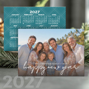 Cartes Pour Fêtes Annuelles Bonne année - Photo complète - Calendrier 2027