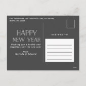Cartes Pour Fêtes Annuelles Bonne année photo typographie vacances (Dos)