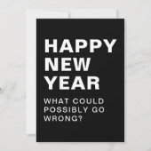 Cartes Pour Fêtes Annuelles Bonne Année Qu'est-ce Qui Pourrait Possiblement Al (Devant)