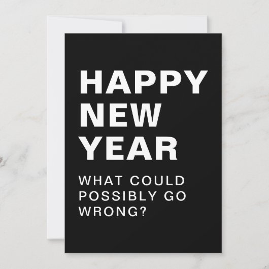 Cartes Pour Fêtes Annuelles Bonne Année Qu'est-ce Qui Pourrait Possiblement Al (Devant)