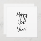 Cartes Pour Fêtes Annuelles Bonne année ! Salutations Moderne Cursive Texte Ch (Devant / Derrière)