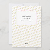 Cartes Pour Fêtes Annuelles Bonne année Simple Élégant Script 3 Photos (Dos)