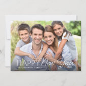 Cartes Pour Fêtes Annuelles Bonne année Simple Script 2 Photos (Devant)