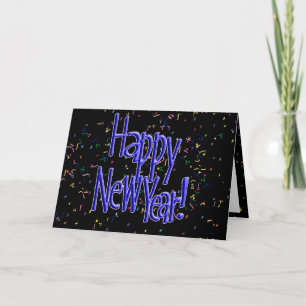 Cartes Pour Fêtes Annuelles Bonne Année Texte Bleu
