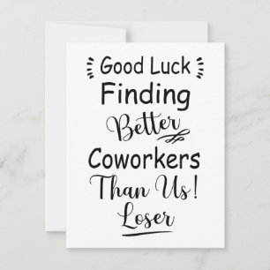 Cartes Pour Fêtes Annuelles Bonne Chance Trouver De Meilleurs Cotravailleurs Q