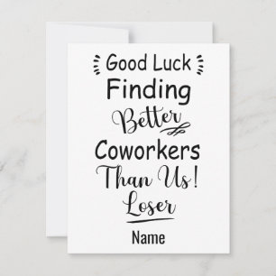 Cartes Pour Fêtes Annuelles Bonne Chance Trouver De Meilleurs Cotravailleurs Q