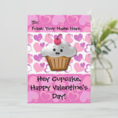 Cartes Pour Fêtes Annuelles Bonne Cupcake Valentine (Debout devant)