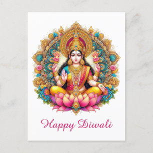 Cartes Pour Fêtes Annuelles Bonne déesse Diwali Lakshmi Festival de la Lumière