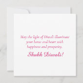 Cartes Pour Fêtes Annuelles Bonne déesse Diwali Lakshmi Festival de la Lumière (Dos)
