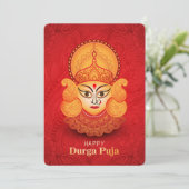 Cartes Pour Fêtes Annuelles Bonne Durga Puja (Debout devant)