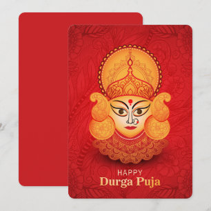 Cartes Pour Fêtes Annuelles Bonne Durga Puja