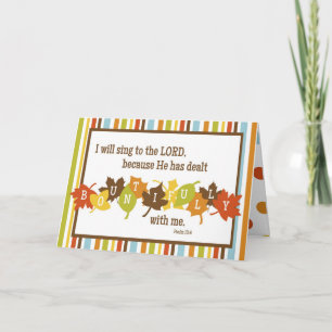 Cartes Pour Fêtes Annuelles BONNE écriture pliée Thanksgiving Card-BLANK