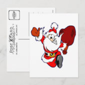 Cartes Pour Fêtes Annuelles Bonne exécution de Père Noël (Devant / Derrière)