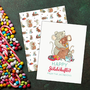 Cartes Pour Fêtes Annuelles Bonne famille de souris Jolabokaflod