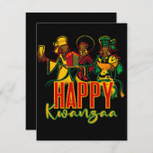 Cartes Pour Fêtes Annuelles Bonne fête de Kwanzaa (Devant / Derrière)