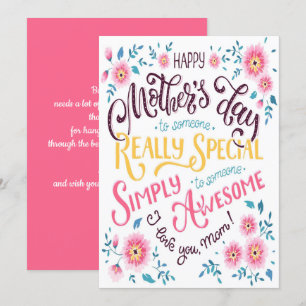 Cartes Pour Fêtes Annuelles Bonne fête des mères   à Special and Awesome Mom