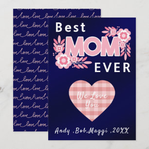 Cartes Pour Fêtes Annuelles Bonne fête des mères Meilleure maman jamais perso